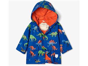 Hatley kids Regenjas dino blauw